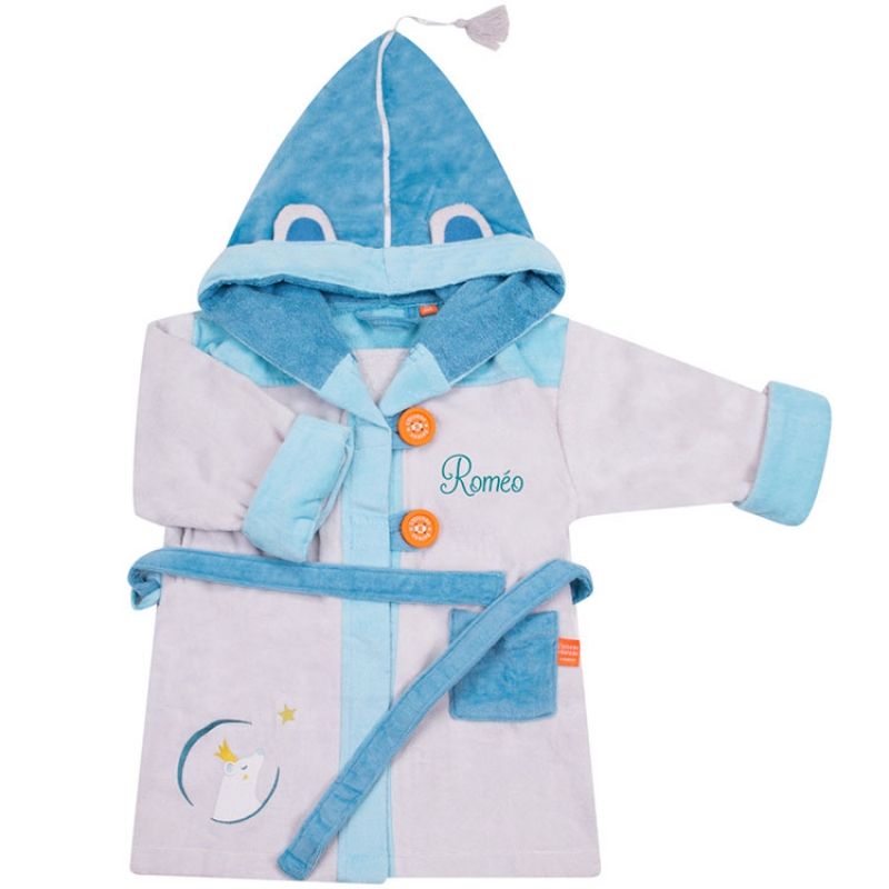 Peignoir ours personnalisable (2-4 ans) L'oiseau bateau