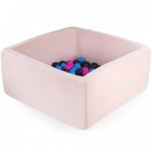 Piscine à balles carrée rose clair personnalisable (90 x 90 x 40 cm)  par Misioo