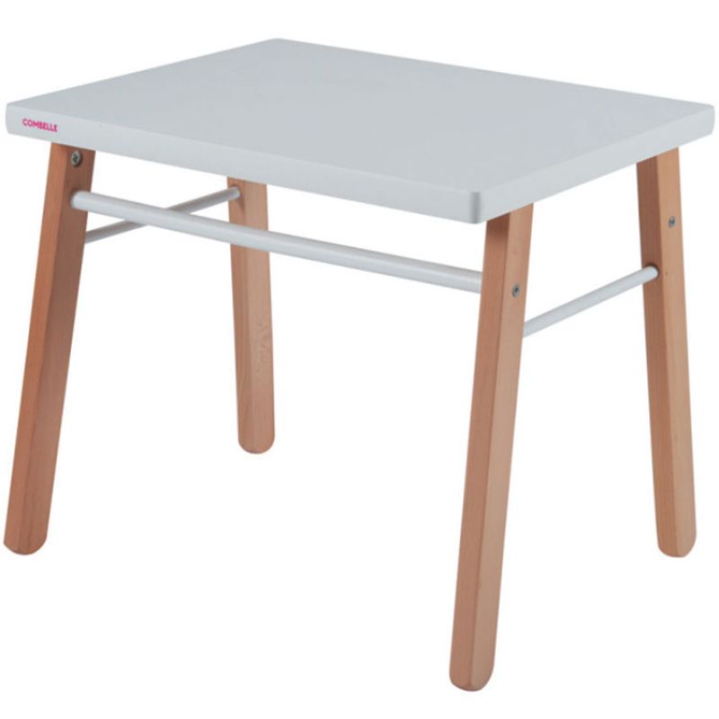 Table enfant en bois Gabriel hybride laquée blanc Combelle Produit 1 grande taille