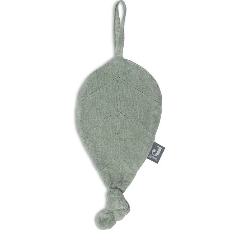 Doudou attache sucette feuille Ash Green Jollein Produit 1 grande taille