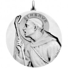 Médaille Saint Hervé (or blanc 750°)  par Becker