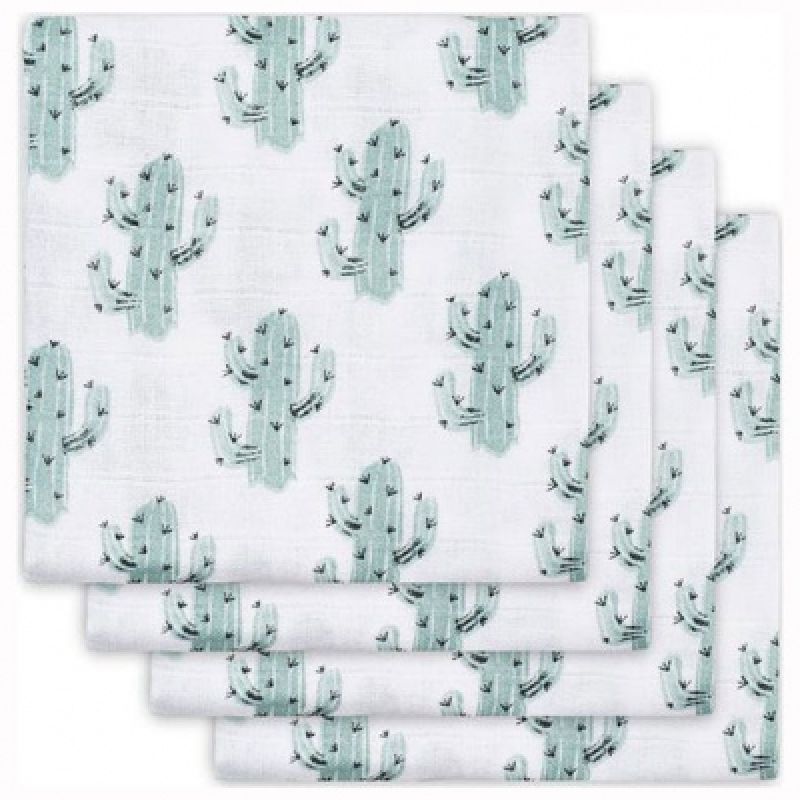 Lot de 4 langes hydrophiles Cactus (70 x 70 cm) Jollein