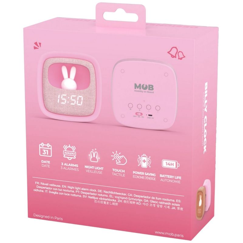 Réveil 2 en 1 Billy Clock Marshmallow MOB Packaging 6