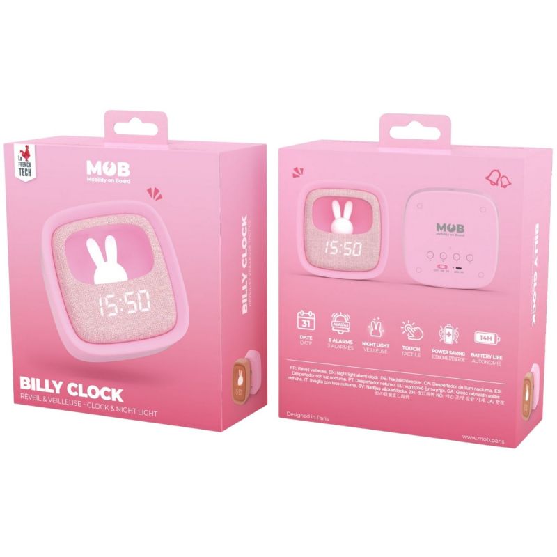 Réveil 2 en 1 Billy Clock Marshmallow MOB Packaging 9