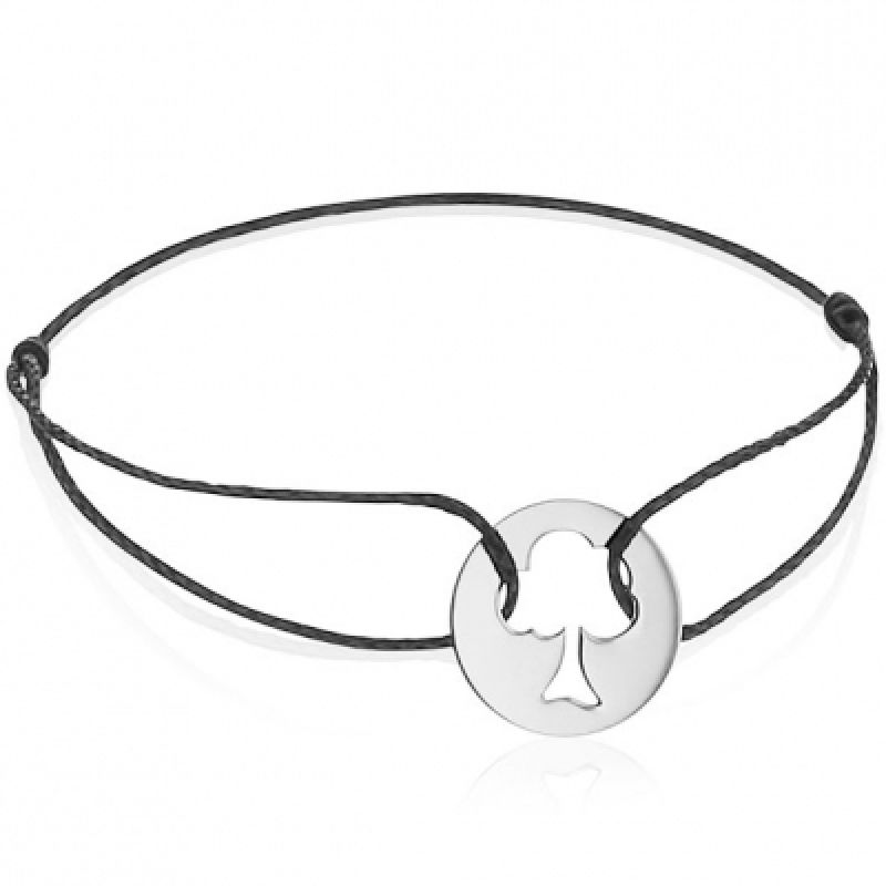 Bracelet cordon enfant Arbre de Vie (or blanc 750°)  Maison Augis