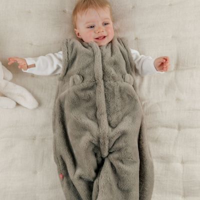 Gigoteuse en fausse fourrure kaki (100cm)