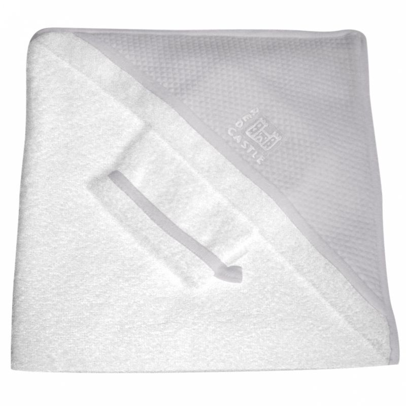 Cape de bain avec gant Blanc - gris (100 x 100 cm)  Red Castle
