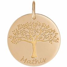 Médaille de naissance Mathis personnalisable 18 mm (or jaune 750°)  par Je t'Ador