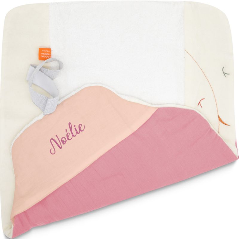 Tapis à langer Nomade Vieux rose (personnalisable) L'oiseau bateau