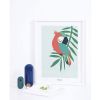 Affiche perroquet vert (30 x 40 cm)  par Lilipinso