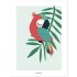 Affiche perroquet vert (30 x 40 cm) - Lilipinso