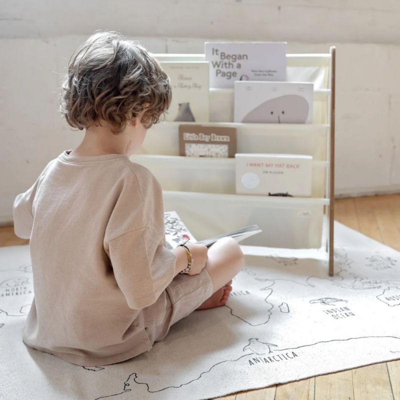 Bibliothèque en tissu recyclé Uni crème - Reconditionné 3 sprouts Produit 3