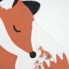 Tapis en coton M.Fox renard (100 x 100 cm)  par Lilipinso