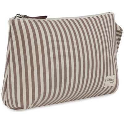 Trousse de toilette Praliné Rayures Moka