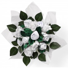 Bouquet de naissance Posy blanc (7 pièces)  par BabyBlooms