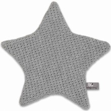Doudou plat étoile Robust Maille gris (30 x 30 cm)  par Baby's Only