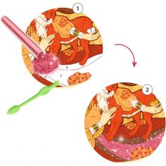 Tableaux à pailleter Inspired by Alfons Mucha