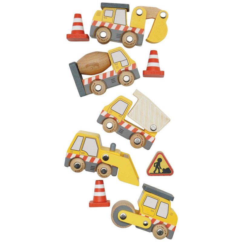 Set de 5 véhicules de chantier en bois FSC Le Toy Van Produit 3