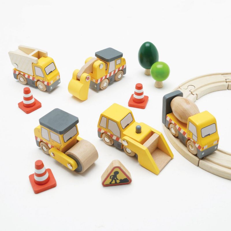 Set de 5 véhicules de chantier en bois FSC Le Toy Van Ambiance 7