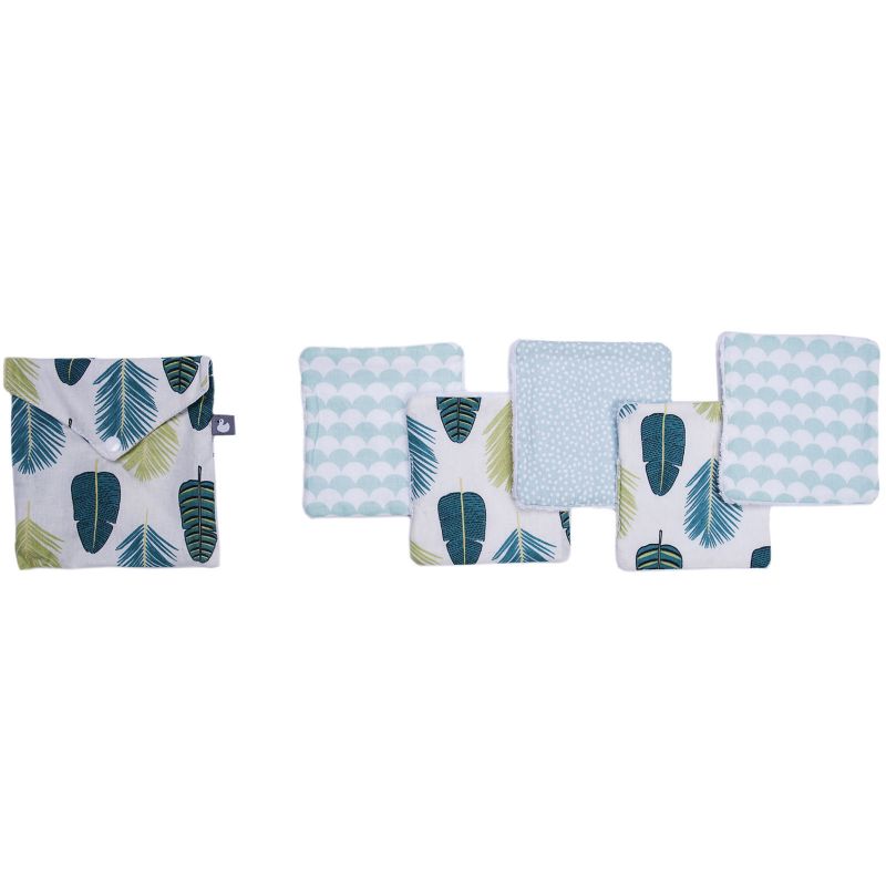 Lot de 5 lingettes lavables Jungle (10 x 10 cm) BB & Co