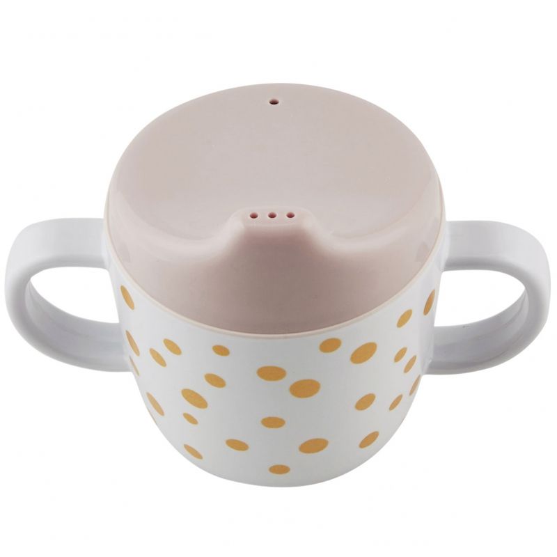 Tasse à bec Dots rose et or (230 ml) Done by Deer