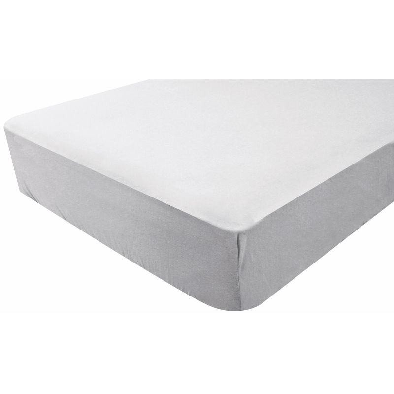 Drap housse imperméable gris perle (60 x 120 cm) Domiva