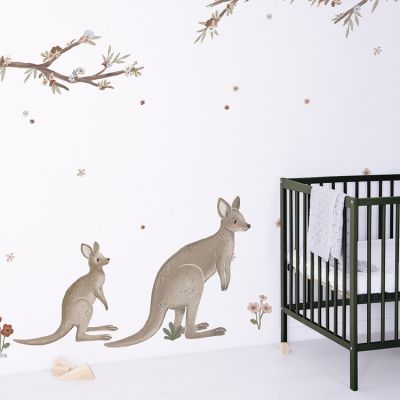 Peluche kangourou australien avec écharpe bébé, jouet kangourou