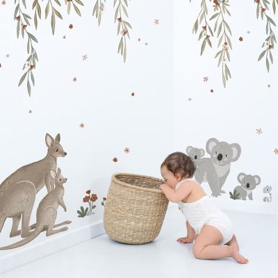 Peluche kangourou australien avec écharpe bébé, jouet kangourou