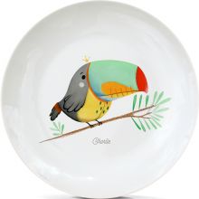 Assiette en porcelaine Toucan (personnalisable)  par Gaëlle Duval