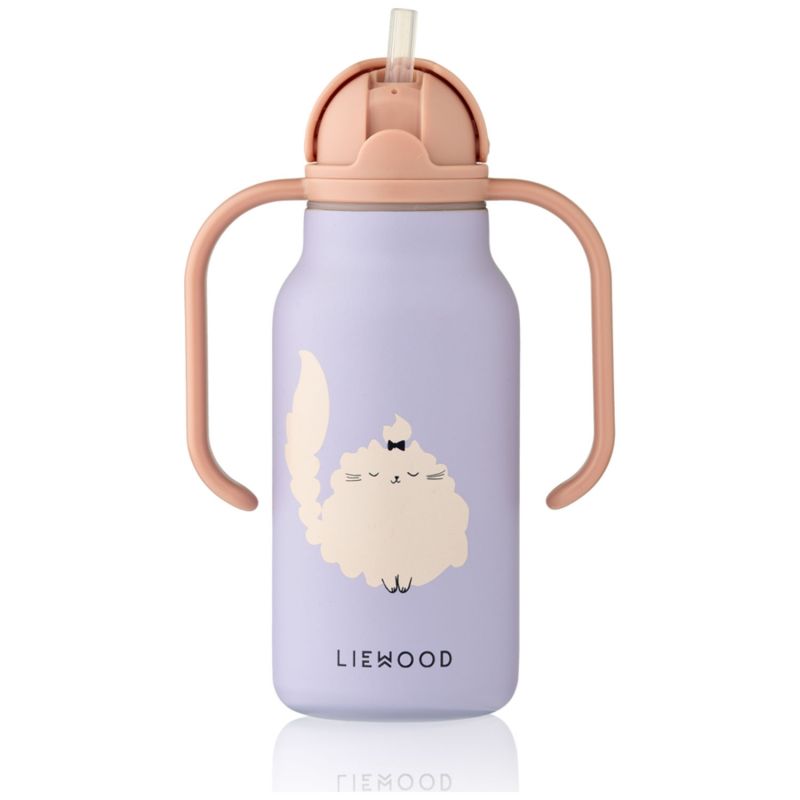 Gourde isotherme Kimmie Cat Warm Lilac (250 ml) Liewood Produit ouvert 3