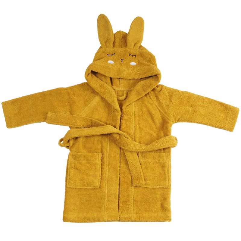Peignoir de bain Lapin moutarde (1-2 ans) Kikadu