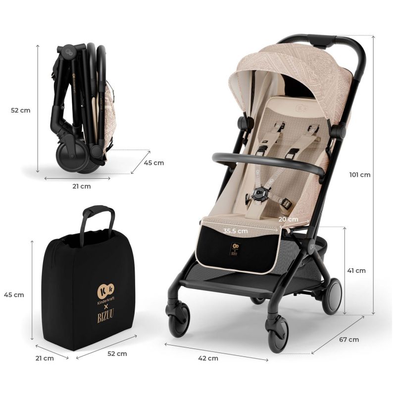 Poussette cabine Pilot 2 x Bizuu Dune Whisper Kinderkraft Produit 8