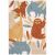 Variation Beige, bleu, jaune du produit Tapis rectangulaire Jungle Sunrise (120 x 170 cm) de la marque Nattiot