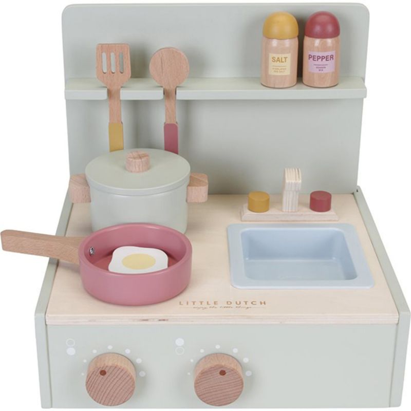 Mini cuisine de table en bois - Reconditionné Little Dutch