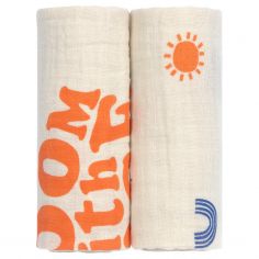 Lot de 2 langes Blossom nature (60 x 60 cm) - Lässig 