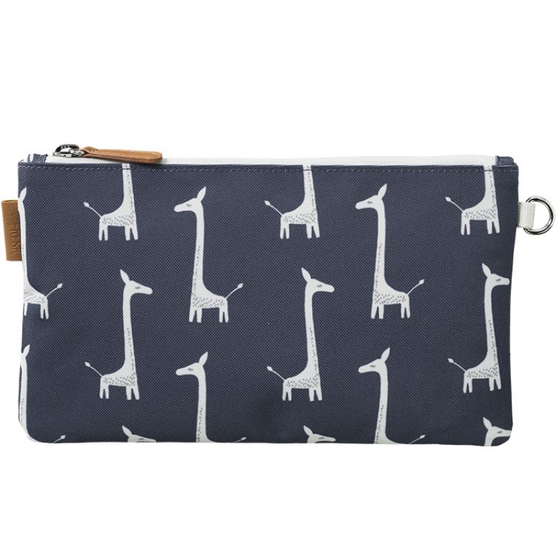 Pochette girafe bleu marine Fresk