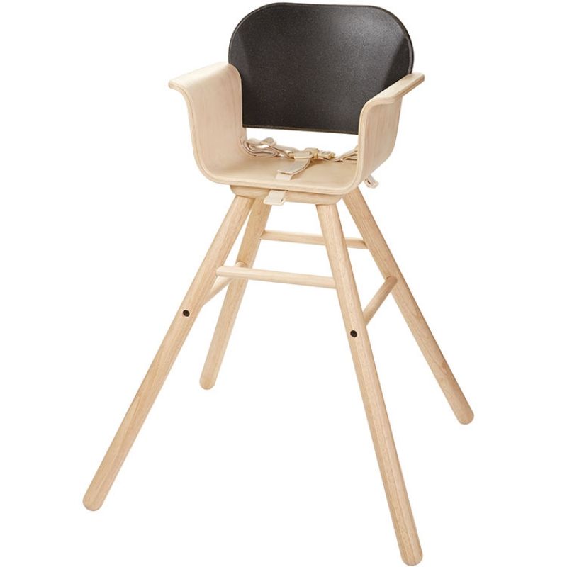 Chaise haute noire ajustable Plan Toys