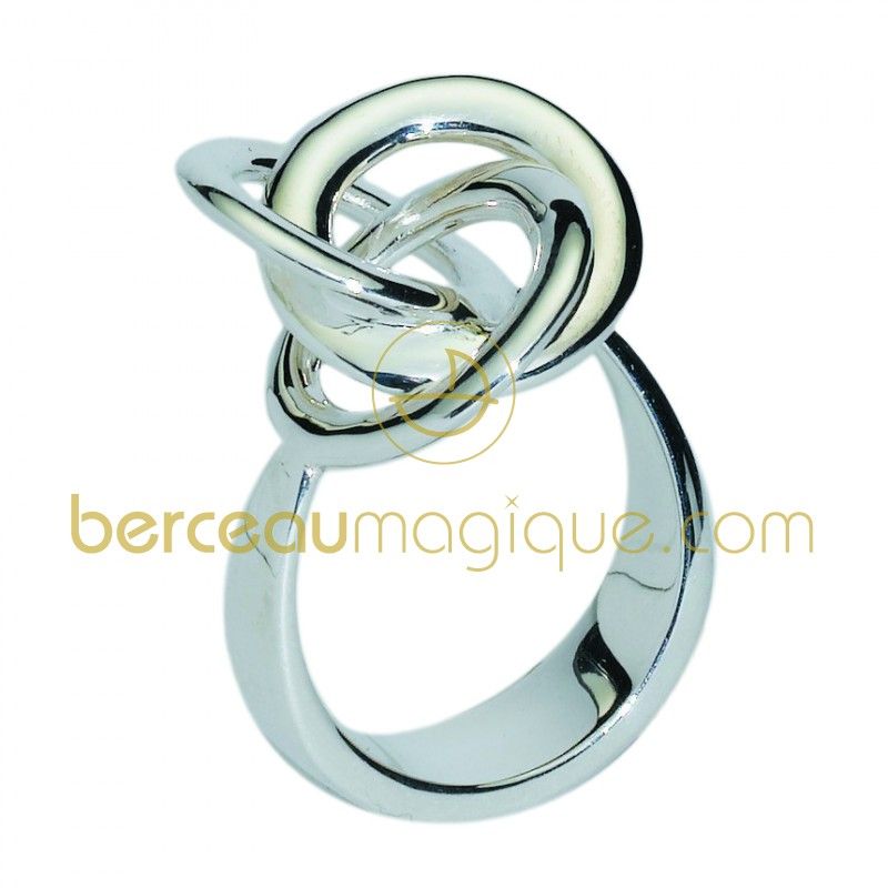 Bague 3 anneaux Entrelacés (Argent massif) Ercuis