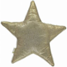 Coussin étoile lin patiné or (30 cm)  par Les Juliettes