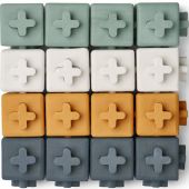 Lot de 16 blocs de construction en silicone Pierce Mustard multi mix