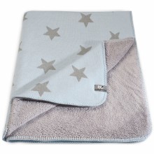 Couverture Star Soft bleu ciel et gris (70 x 95 cm)  par Baby's Only