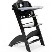 Chaise haute évolutive en bois Lambda 3 noire  par Childhome