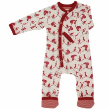 Combinaison pyjama Cirque rouge (0-5 mois : 66 cm)  par Pigeon