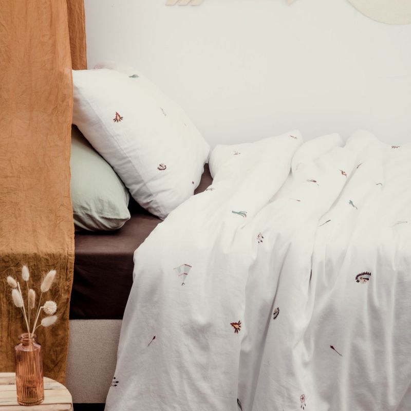 Housse de couette en coton bio Petit Plume (140 x 200 cm) Kadolis Ambiance 3