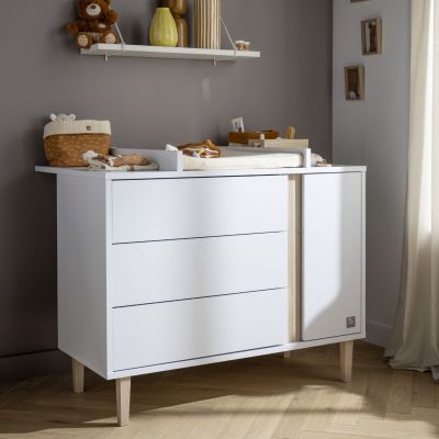 Plan à langer pour commode 3 tiroirs et 1 porte Paloma