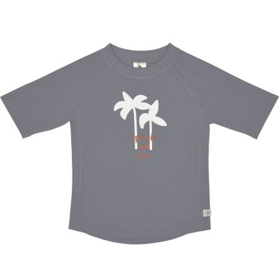 Tee-shirt anti-UV manches courtes Palmiers gris/rouille (13-18 mois)