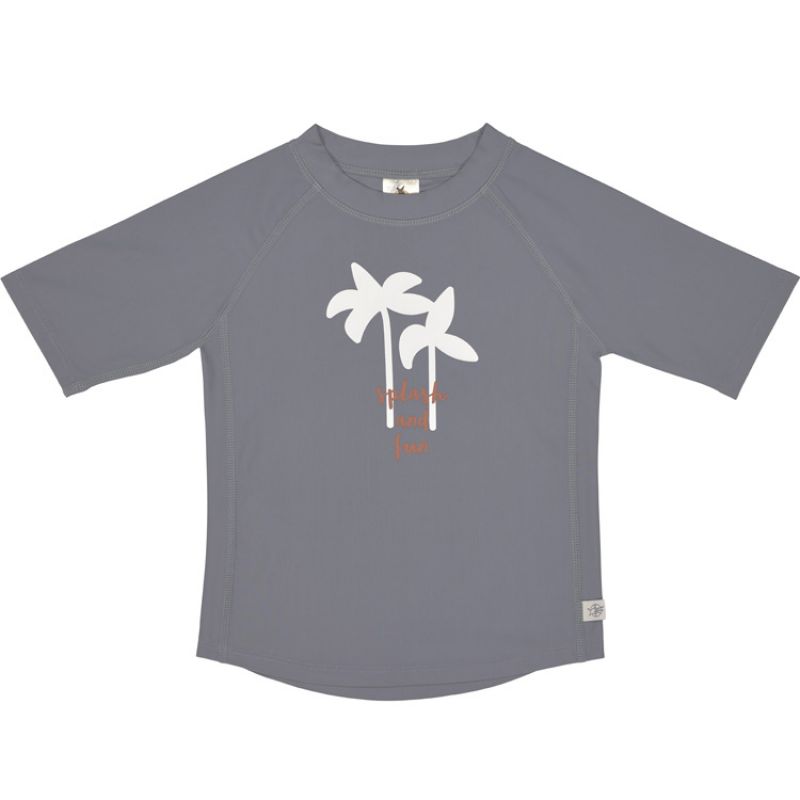 Tee-shirt anti-UV manches courtes Palmiers gris-rouille (13-18 mois) Lässig