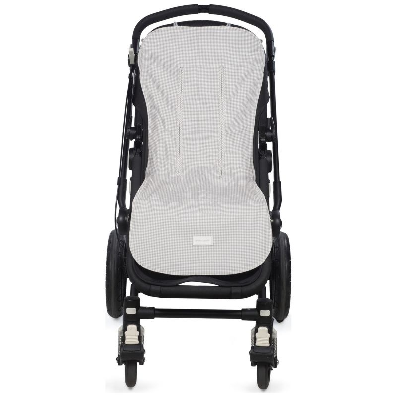 Assise pour poussette Little Bloom Vichy Gris Pasito a pasito Produit 1