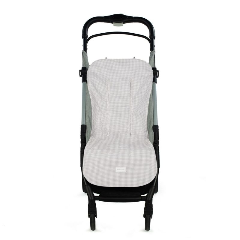 Assise pour poussette Little Bloom Vichy Gris Pasito a pasito Produit 3