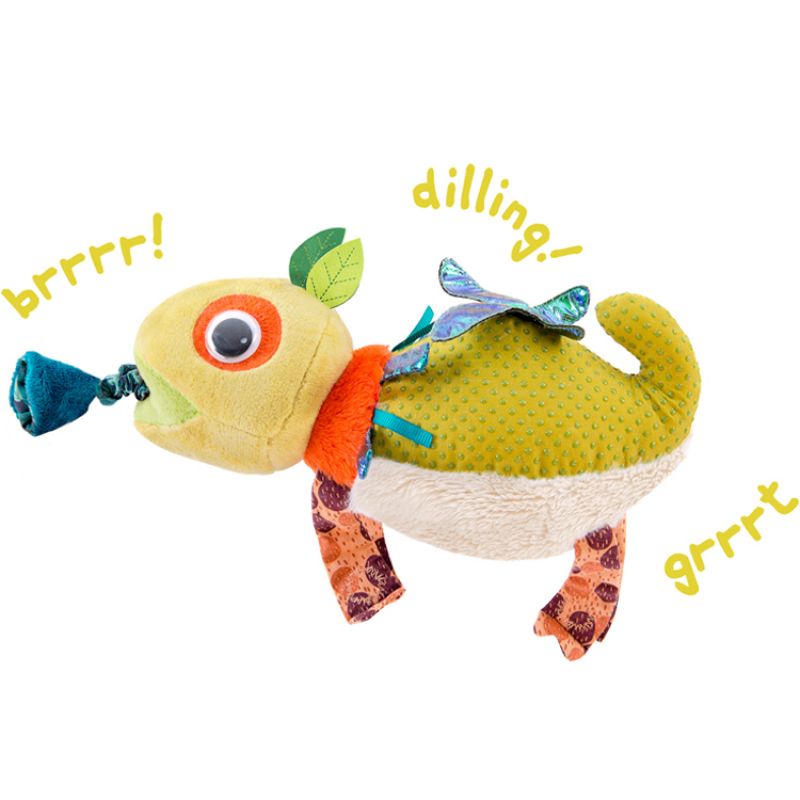 Peluche vibrante caméléon Dans la Jungle Moulin Roty
